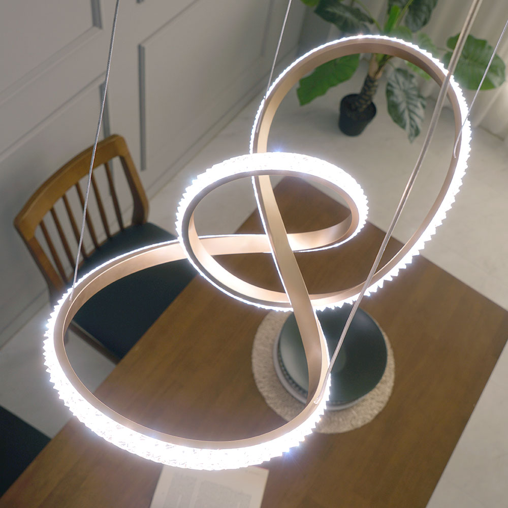 런던라이팅 국내 제작 오스람칩 LED 뫼비우스 600 크리스탈 인테리어 펜던트 조명 81,000원