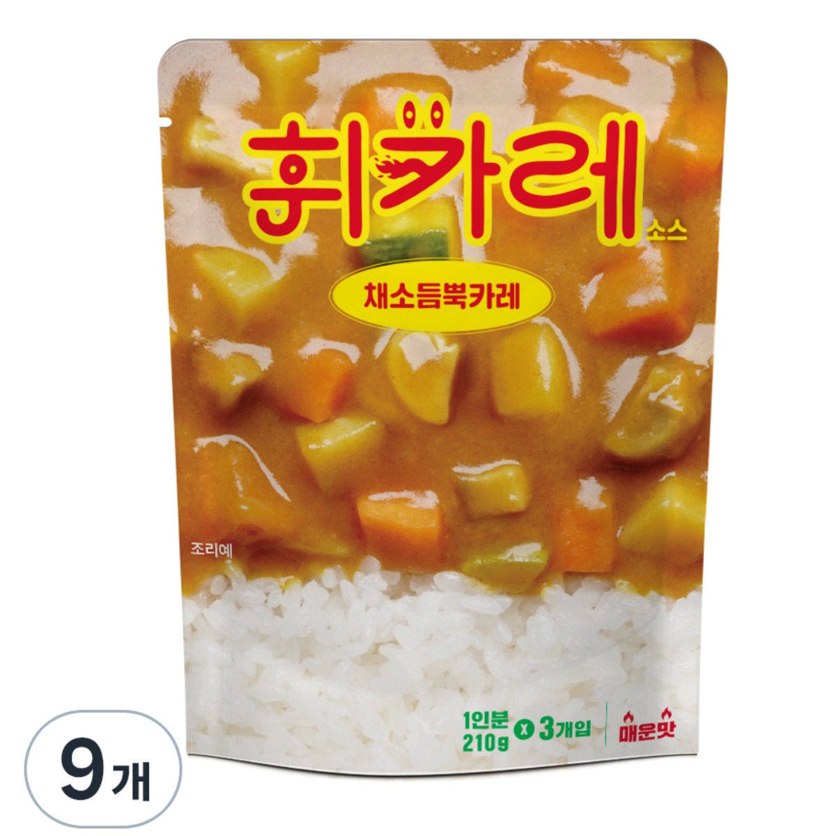 휘카레 채소듬뿍 카레 매운맛, 210g, 9개 41,900원