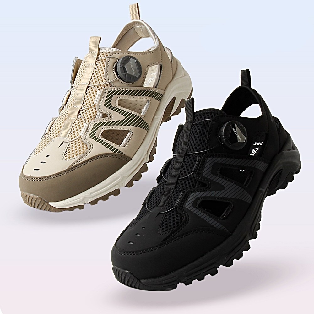 당일발송 뱅가드 모두를 위한 편안함 NEW 발 볼편한 개방감있는 패턴디자인을 통해 통기성 우수 안전성을 높인  운전할때도 편한 다이얼 트레킹화 운동화 스포츠 아쿠아슈즈 샌들 젝팟 49,900원