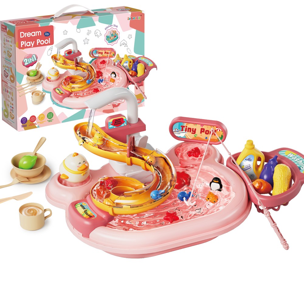 인비얼리 하늘썬별 2 in 1 스플래시 워터파크 낚시놀이 주방놀이 inbea12036, 핑크, 1개 21,900원