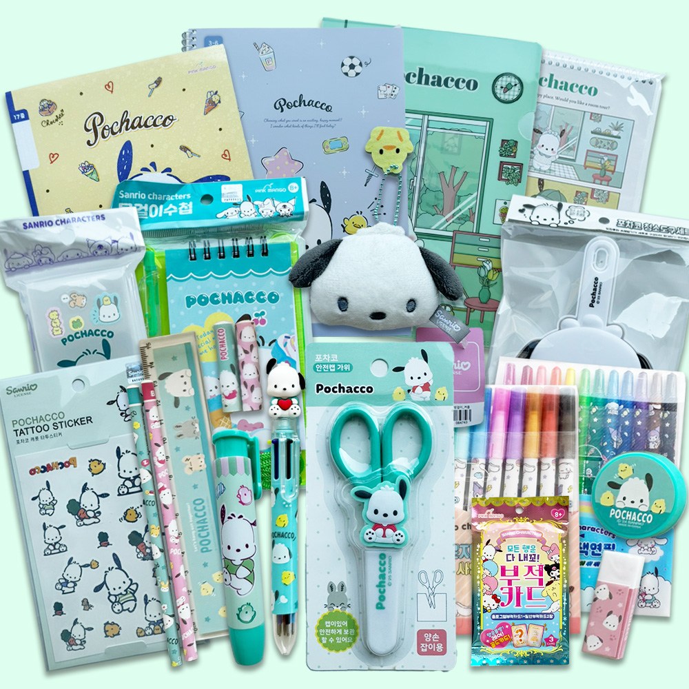[알림장기준 완벽구성] 20종  산리오 문구세트 학용품 선물 세트 입학 어린이날 시나모롤 포차코 마이멜로디 쿠로미 굿즈 - 종합 문구 새학기 신학기 학용품 문구 준비물 59,300원