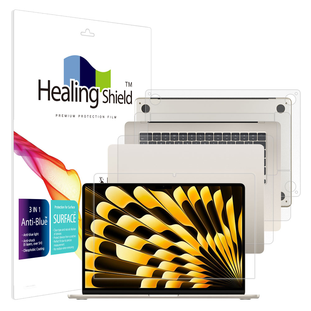 힐링쉴드 맥북에어15 M4 블루라이트차단 액정보호필름1매 외부3종 64,800원