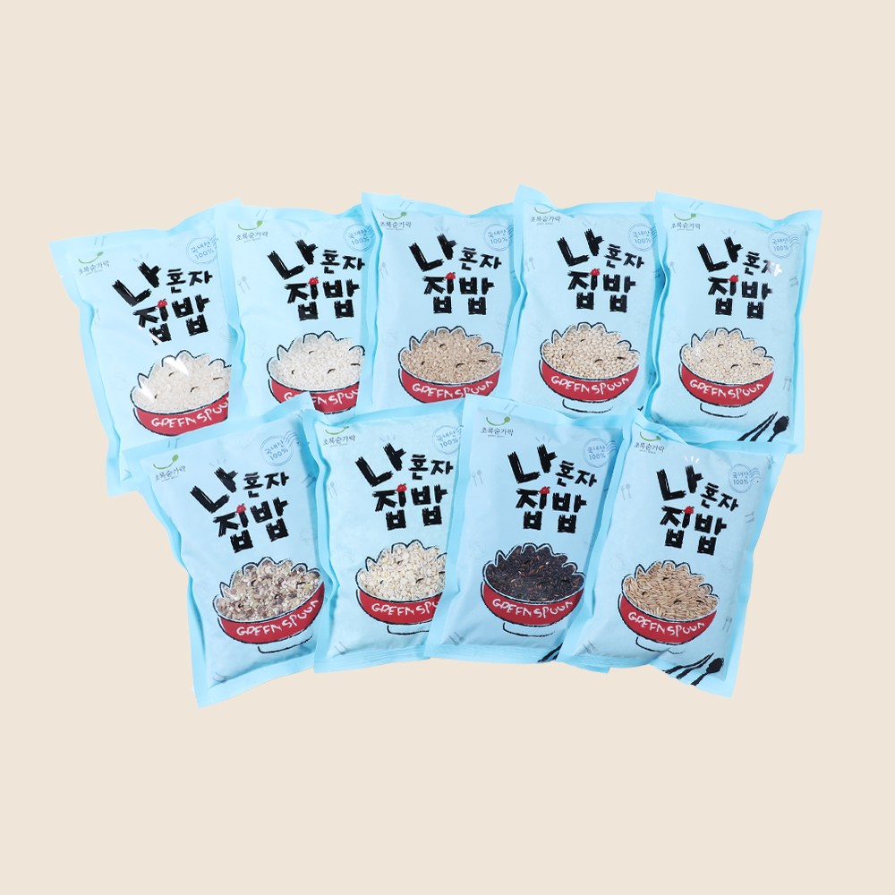 [초록숟가락] 유기농 쌀/잡곡 나혼자 집밥 잡곡 골라담기 9종 4,200원