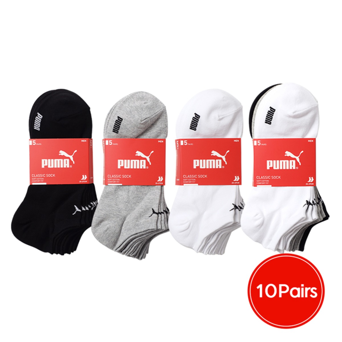 푸마 남성 여성 베이직 스니커즈 양말 10켤레 18,900원