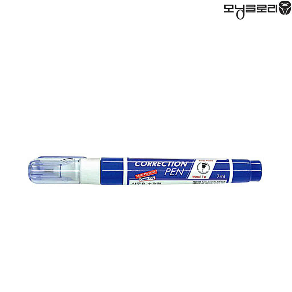 모닝글로리 1300 사무용 수정펜 수정액 화이트 7ml 메탈팁 0.8mm 940원
