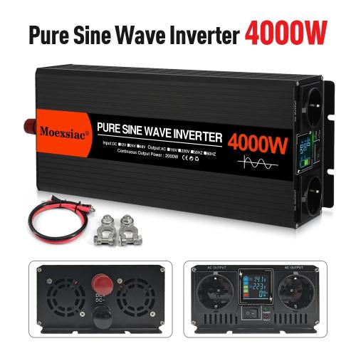 차량용 12V 220V 인버터 순수 사인파 태양광 4000W 5000W 6000W 이중 EU 소켓 DC AC 50Hz / 60Hz 전압 전력 변환기 168,780원