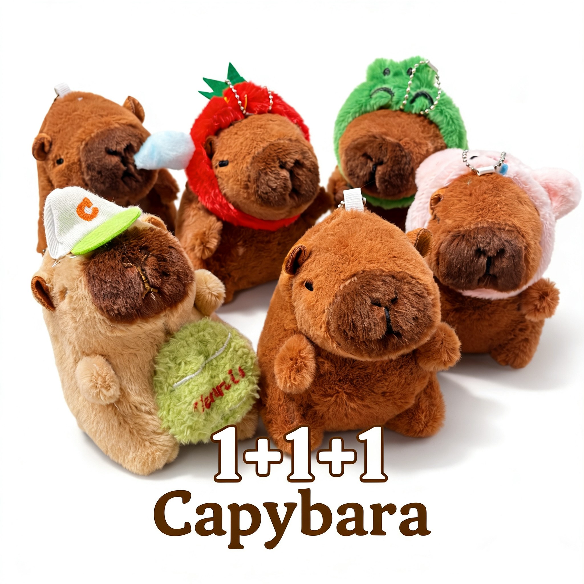 쟈스민홈 왕귀염 카피바라 인형 열쇠고리 키링 1+1+1 9,900원