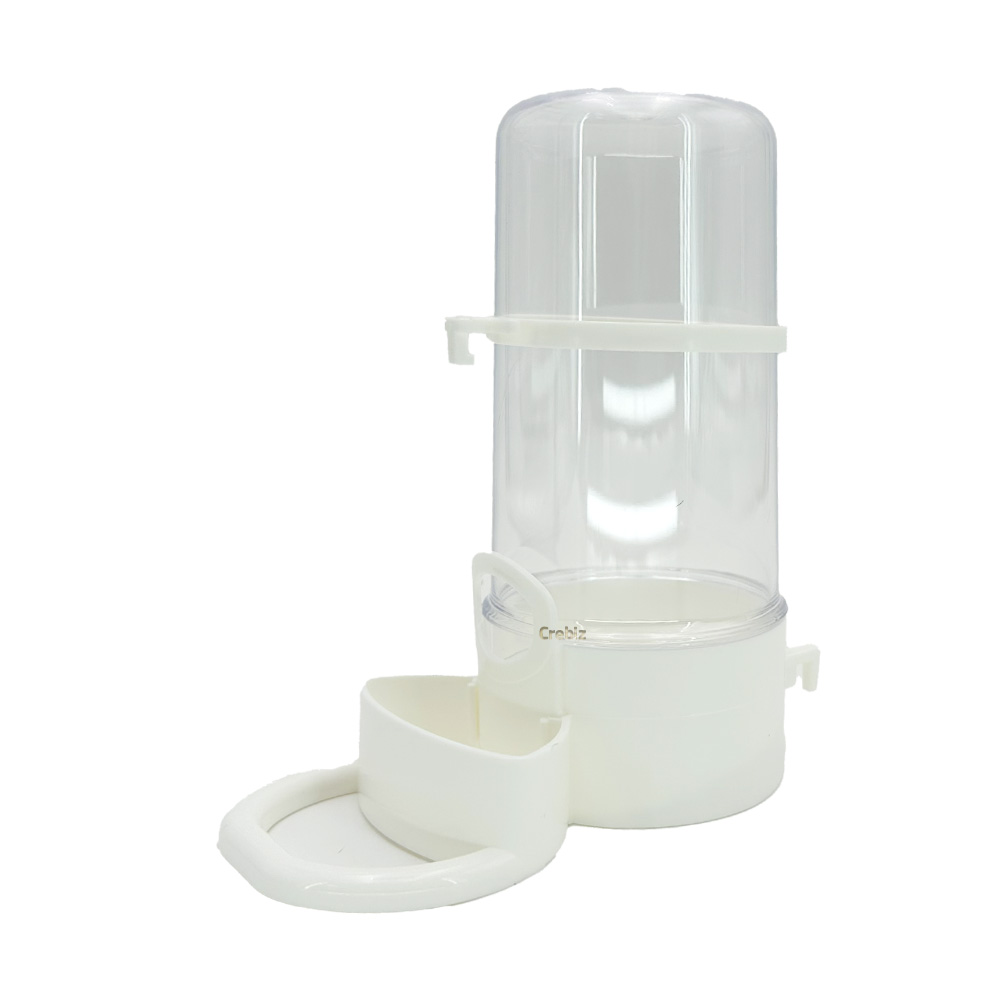 앵무새 장시간 외출용 자동 사료 급이 먹이통 위생 관리용, 1개, 화이트 4,500원