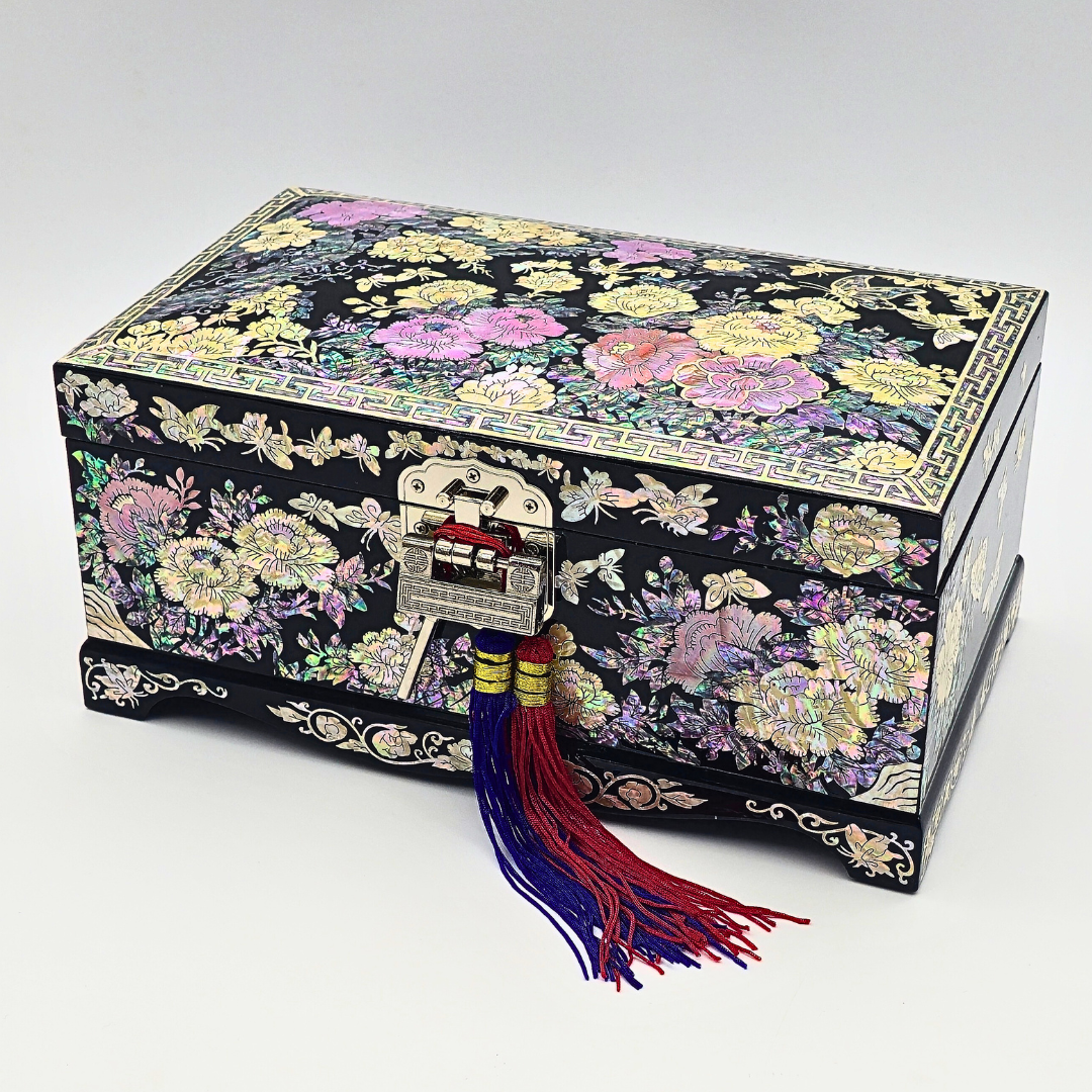 한국민예사 모란 9치 3단 보석함 예단함 한국 전통 공예품 외국인 선물 298,000원