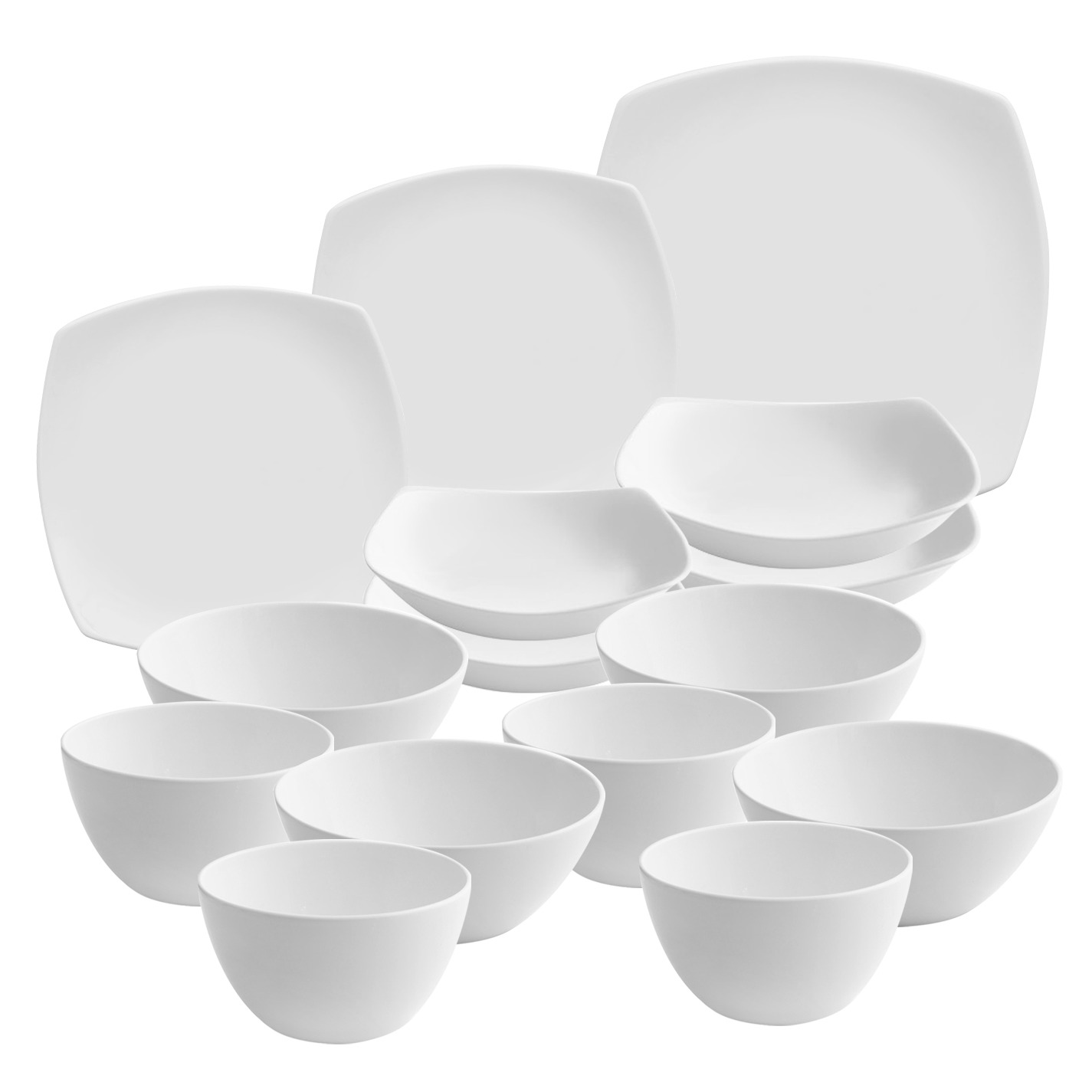 한국도자기 더셰프 4인 식기 6종 세트 15p, 화이트, 1세트, 공기 4p + 대접 4p + 굽부 12.5cm 2p + 굽부 15.5cm 2p + 접시 7cm 2p + 접시 23cm 2p 139,000원