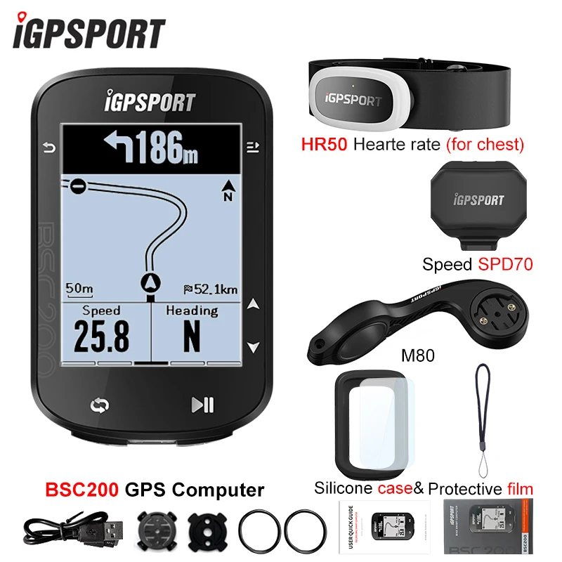 자전거속도계 거치형 마운트 GPS IGPSPORT BSC200C BSC200 사이클 자전거 컴퓨터 무선 속도계 디지털 경로 탐색 스톱워치 사이클링 주행 거리계 162,400원