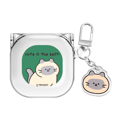 야옹이 힐링 버즈라이브/버즈3/버즈3프로 클리어 케이스 +아크릴 키링 세트 8,900원