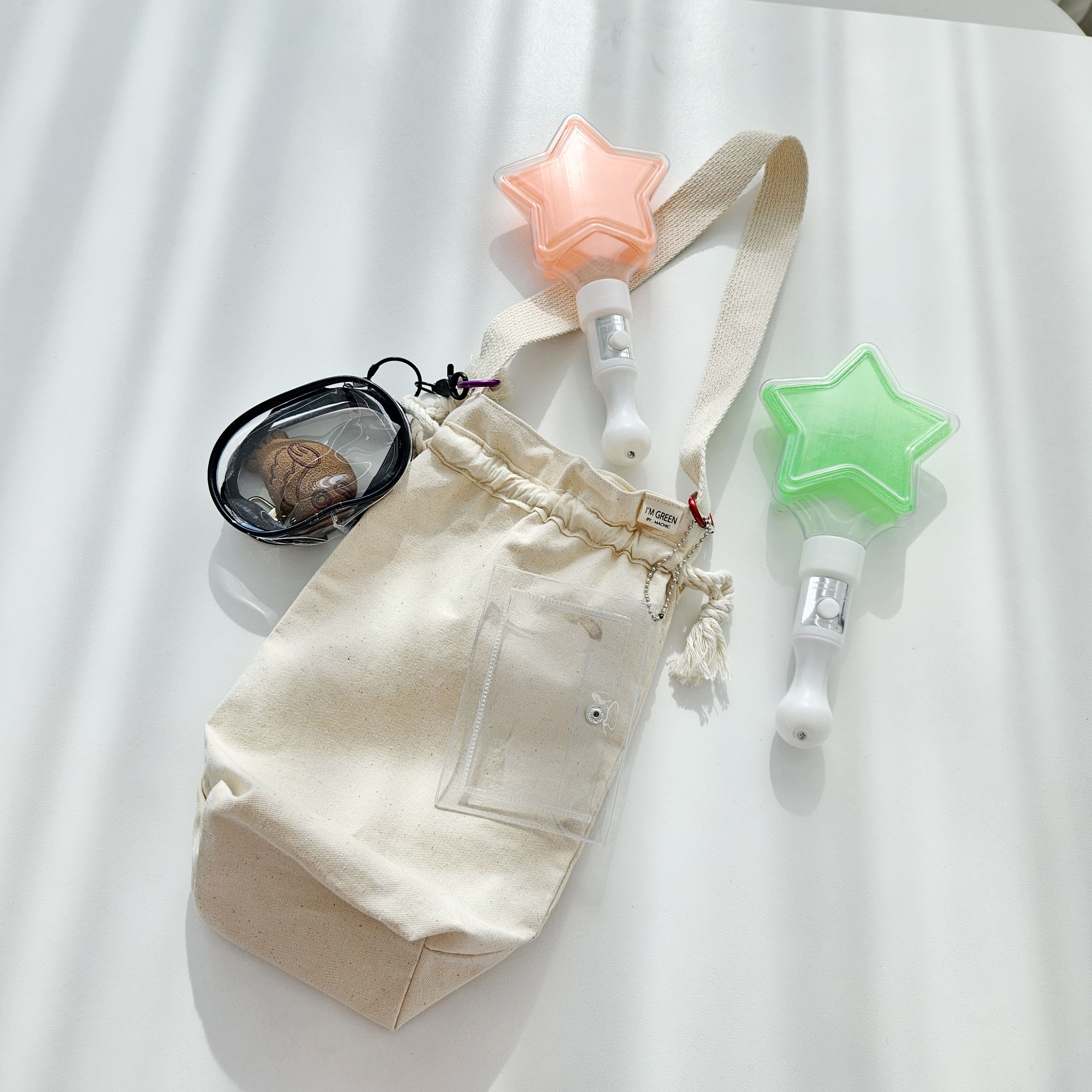 고급수제 광목에코백 응원봉파우치 응원봉가방 물통파우치 텀블러백 끈파우치 콘서트준비물 콘서트가방 24,900원