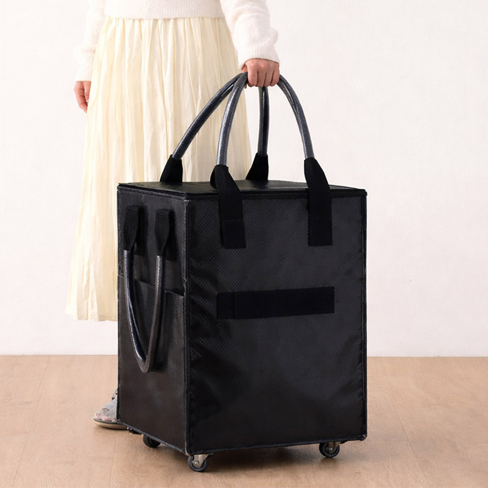 카르타 제니 롤링카트 롤링백 공항백 공항가방 쇼핑카트 여행 장바구니 캐리어 바퀴달린 접이식 쇼핑가방, 블랙, 1개 39,000원