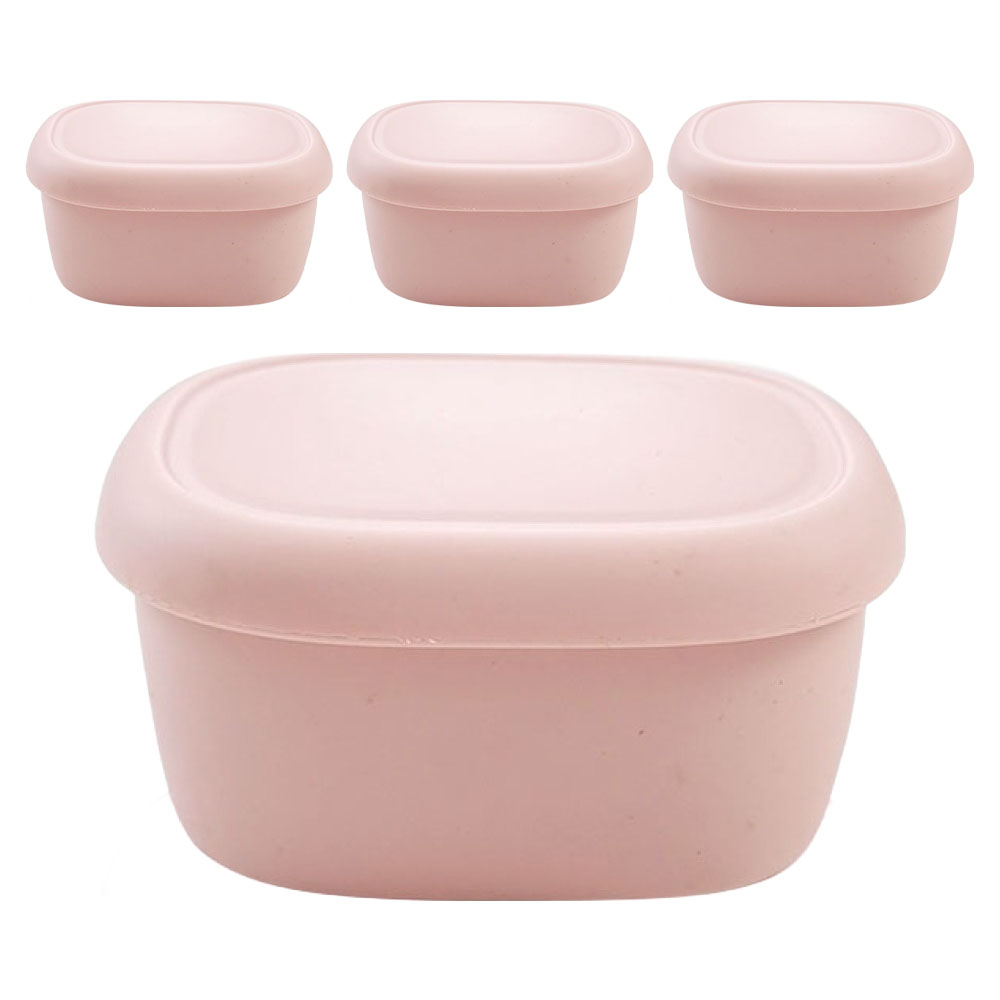 실리팟 실리콘 밀폐용기 피치핑크 중 120 x 100 x 59 mm, 4개, 단품 43,800원