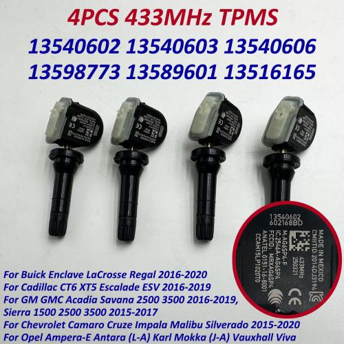 4개 13540602 13540603   2018-2020 캐딜락 CTS SRX STS XT5 XTS Buick Chevrolet Silverado GMC 용 433Mhz TPMS 46,380원