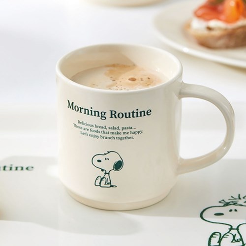 [텐바이텐] 피너츠 스누피 레터링 머그컵, 1개, 아이보리 9,900원