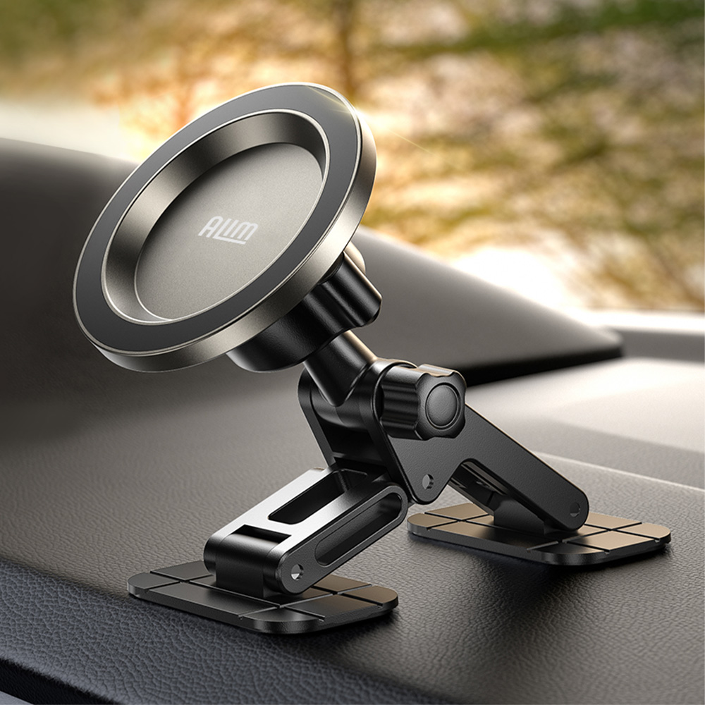 차량용 맥세이프 호환 대시보드 거치대 AL-DUMAX 20N 강력자석 듀얼 지지대 3M 접착 360도 회전 아이폰 거치, 블랙, 1개 18,500원