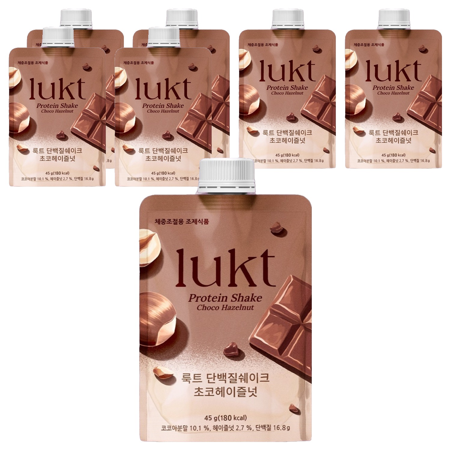 룩트 단백질 쉐이크 초코헤이즐넛, 45g, 7개 27,900원