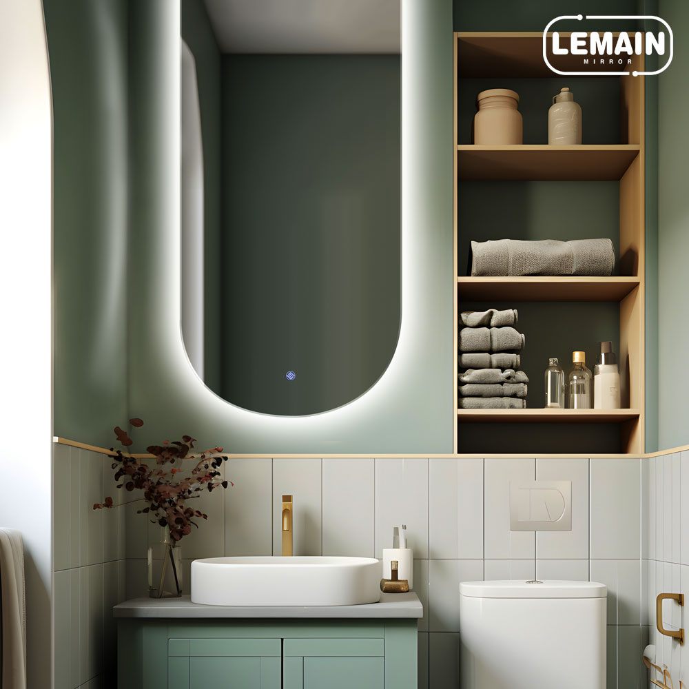 [르메인] LED간접거울 거꾸로 아치형 벽걸이 욕실 조명 인테리어 거울 321,000원