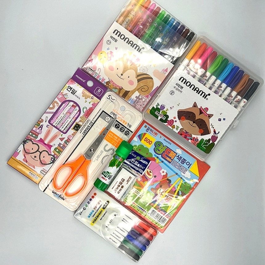 초등학생 입학 준비물 선물 학교 어린이집 유치원 학용품 문구 9종 세트 19,100원