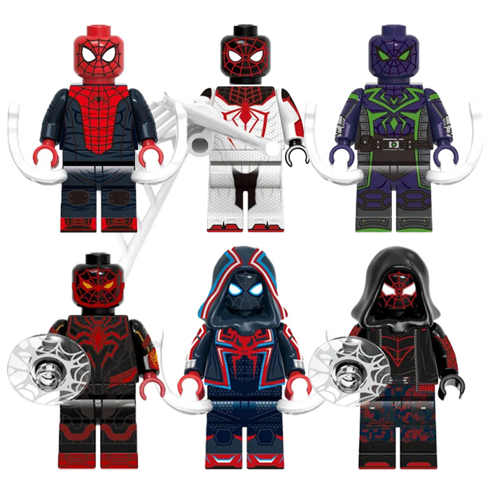스파이더맨 마일스모랄레스 멀티유니버스 캐릭터 6종 호환블럭 마블 어벤져스 슈퍼히어로 브릭미니피규어 취미/수집/장식/컬렉션용 커스텀 블록피겨, 1개 18,000원