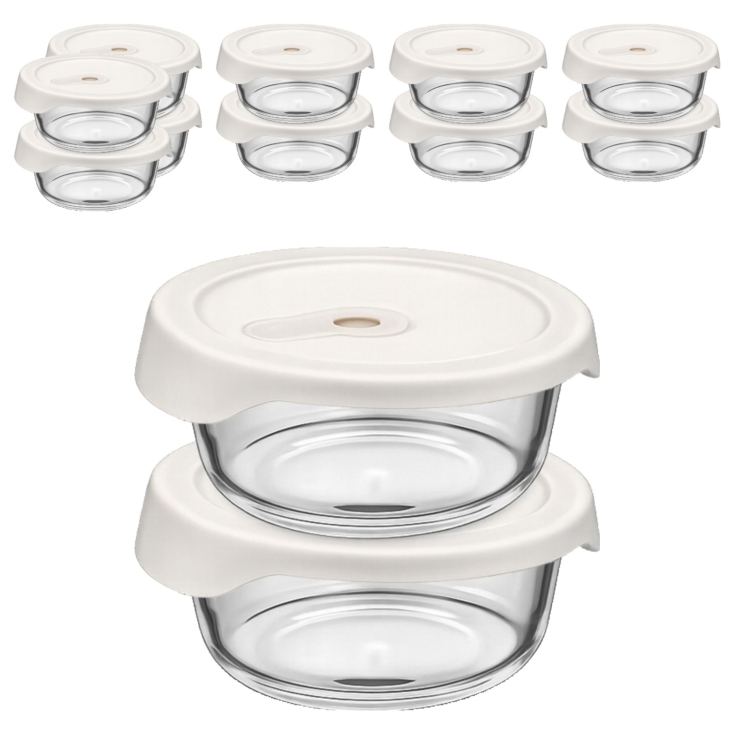 발룬피니 내열강화유리 오븐렌지 밥용기 원형 37,750원