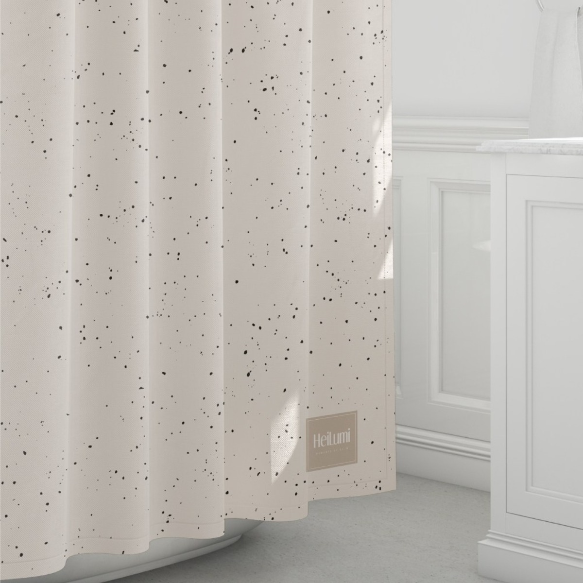 프리미엄 패브릭 방수 샤워 커튼 + 스텐 커튼 링 12p, 1개, 모던 테라조 29,900원