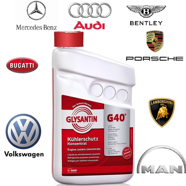 [독일산] 벤츠 공식인증 냉각수 부동액 사계절 순정품 바스프 글리산틴 레드 G40 1L 43,900원