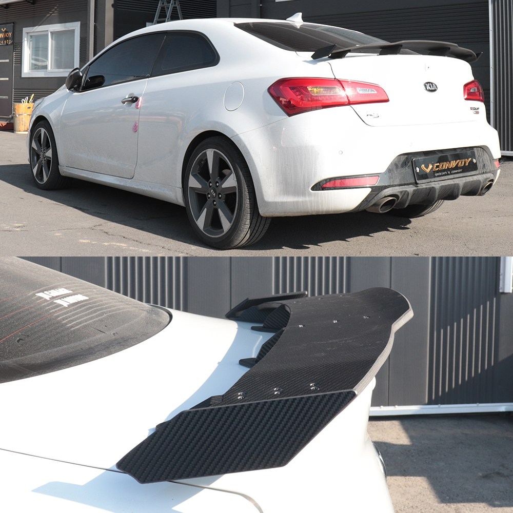 (루이카)K3쿱 GT 스포일러 VER.3 리어스포일러 리어몰딩 에어로파츠 튜닝용품 (기아), K3쿱(제작소요기간3~4일) 205,000원