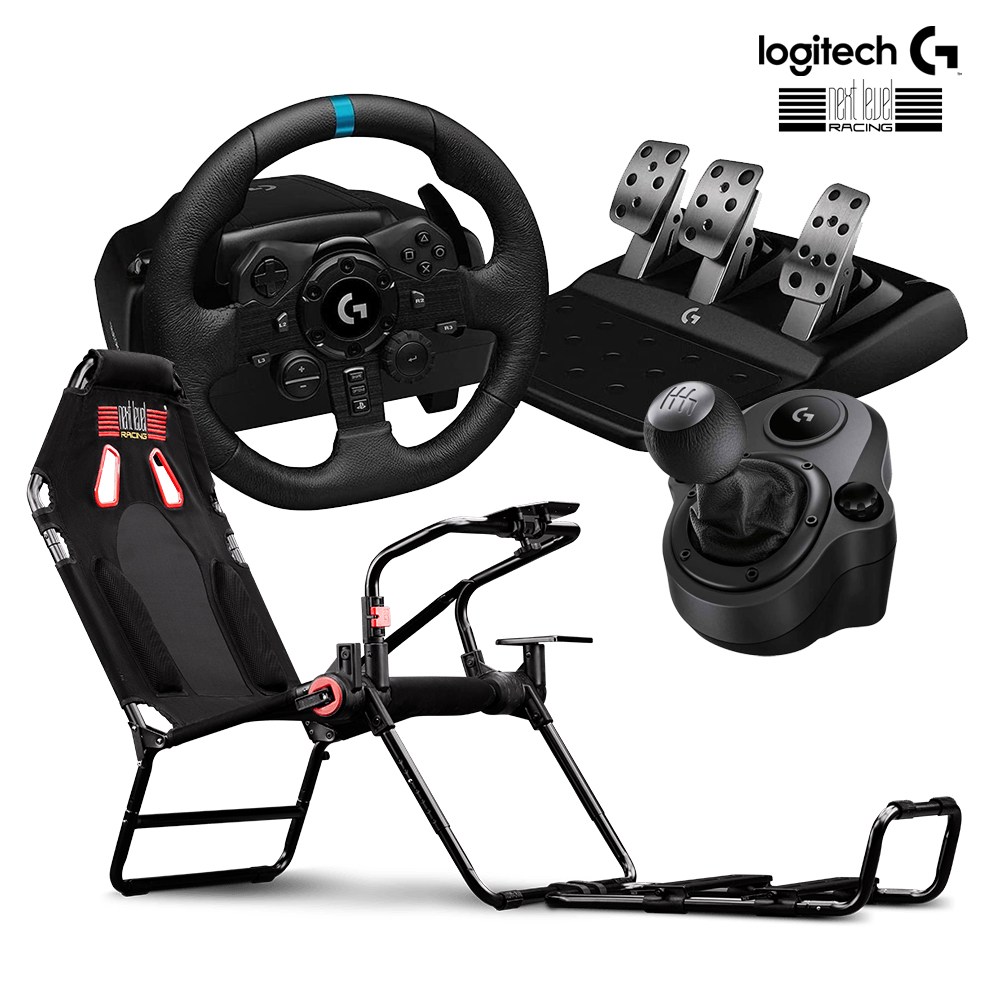 로지텍코리아 로지텍 G923 레이싱휠 (3패달/쉬프터) 넥스트레벨 레이싱 GT Lite 레이싱시트 레이싱게임 풀SET 859,000원