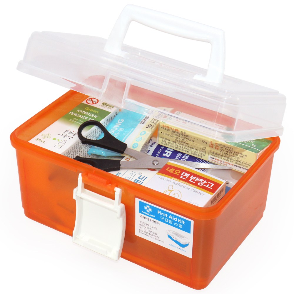 [케이솔루션] 국내산 튼튼한 가정용 구급함 구급상자세트 35,800원