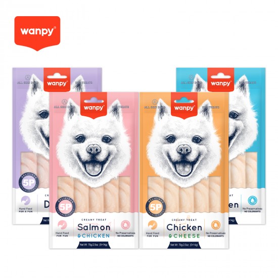 완피 독 크리미 퓨레 5p 짜먹는 강아지 간식 훈련용 보상용 간식, 1개, 70g, 오리 1,500원