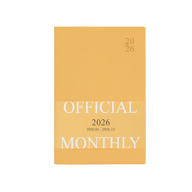 인디고 2026 오피셜 열두달 B6 먼슬리 다이어리 (날짜형 32절 월간) 업무용, 밀키옐로우 6,740원