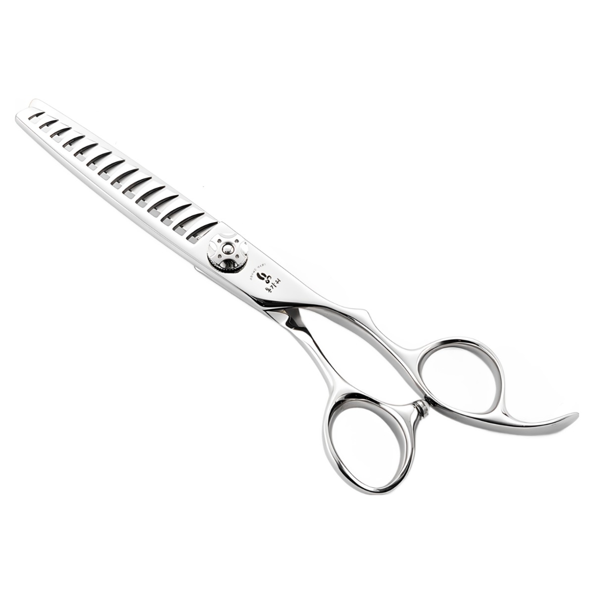 국산 장인 수제 미용가위 똥가위 14발 7홈 절삭률 40% 틴닝가위 K형 핸들, 1개 180,000원