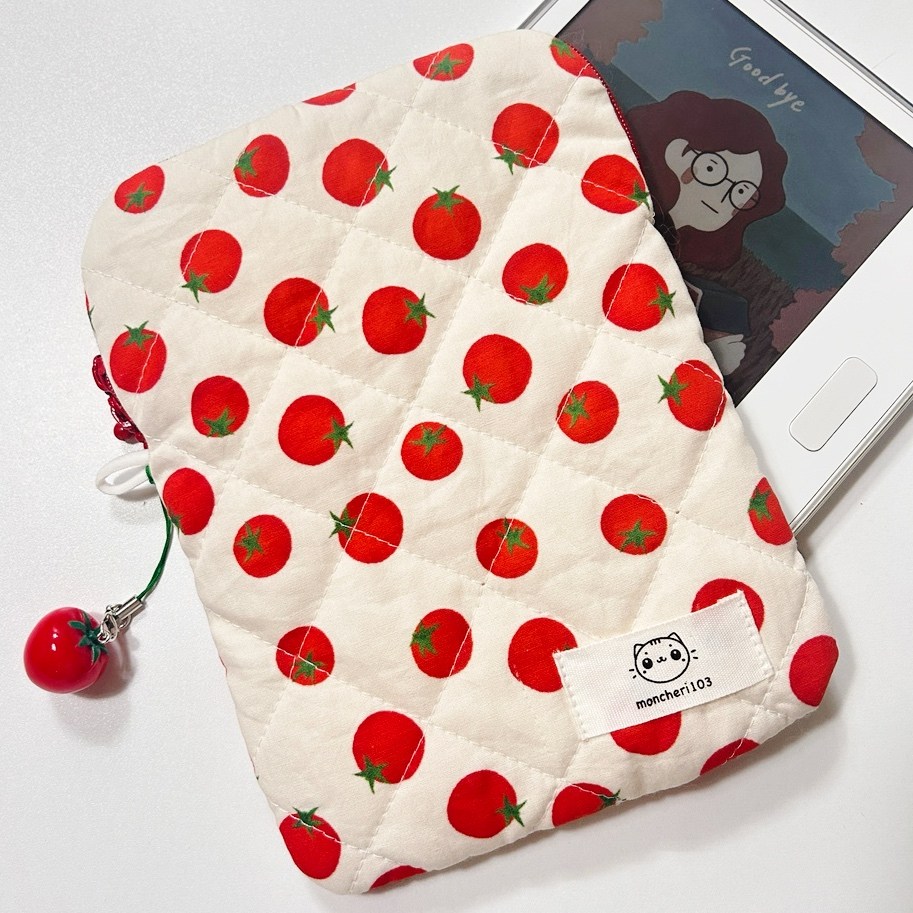 [몽쉐리103]토마토 퀼팅 아이패드미니 크레마 페블 E북리더기파우치 태블릿 케이스 오닉스 팔마(키링포함), 1개 25,300원