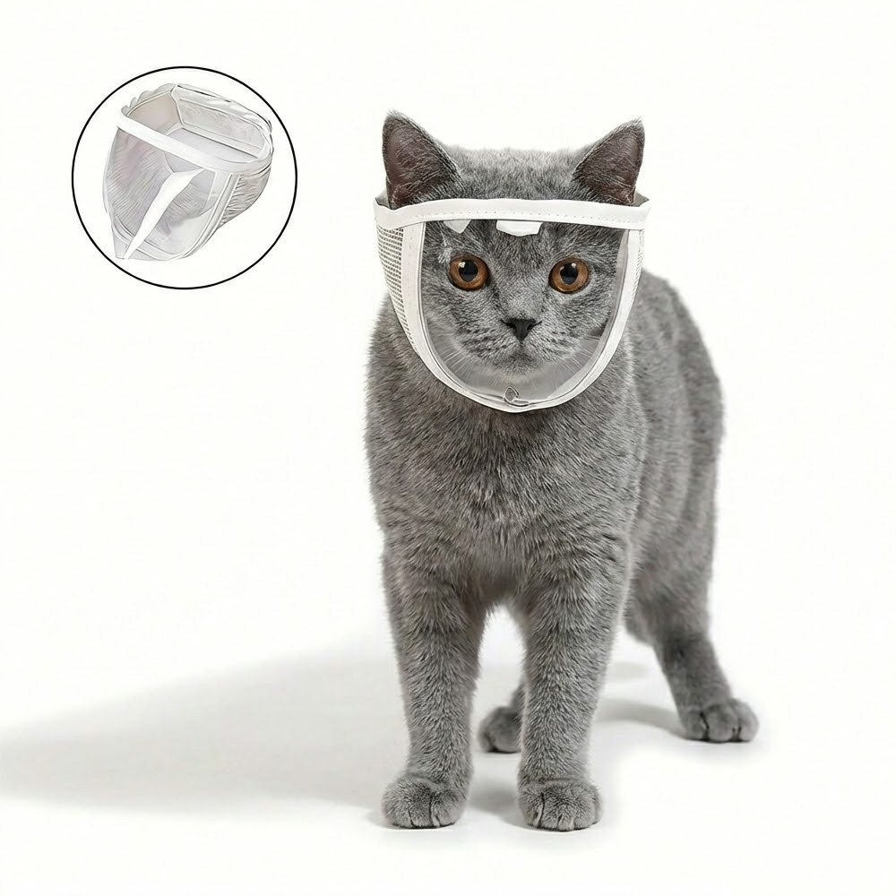 [LxU] 고양이 케어용 물림방지 입마개 투명마스크 캣머즐 9,900원