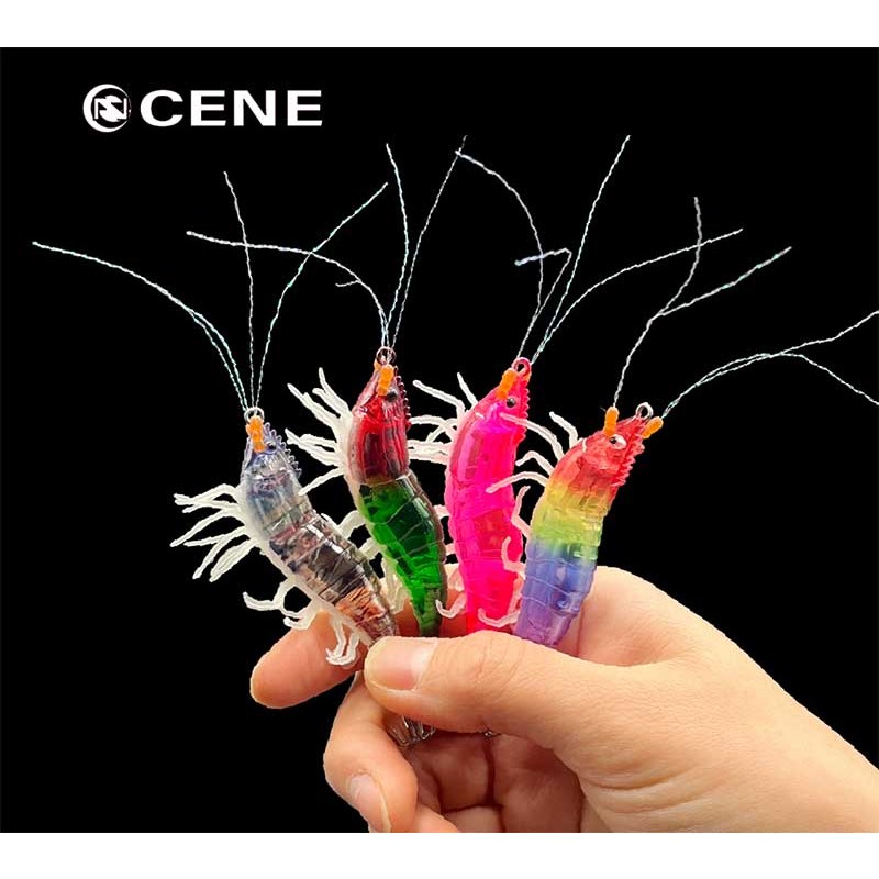 세네 쉬림프 라이트 에기 리얼 새우에기 수평 야광 UV 갑오징어 쭈꾸미 60mm, 1개, 7g, CE-244 수박 2,900원