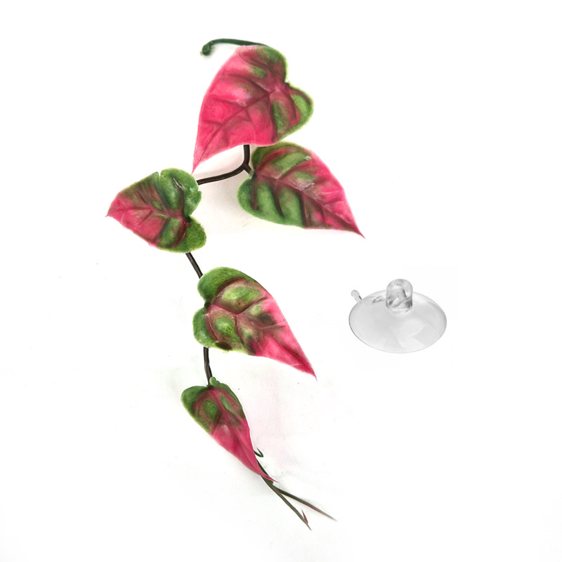 나뭇잎 넝쿨 크레스티드게코 도마뱀 양서류 파충류 사육장 꾸미기 인조풀 인조나뭇잎 3,500원