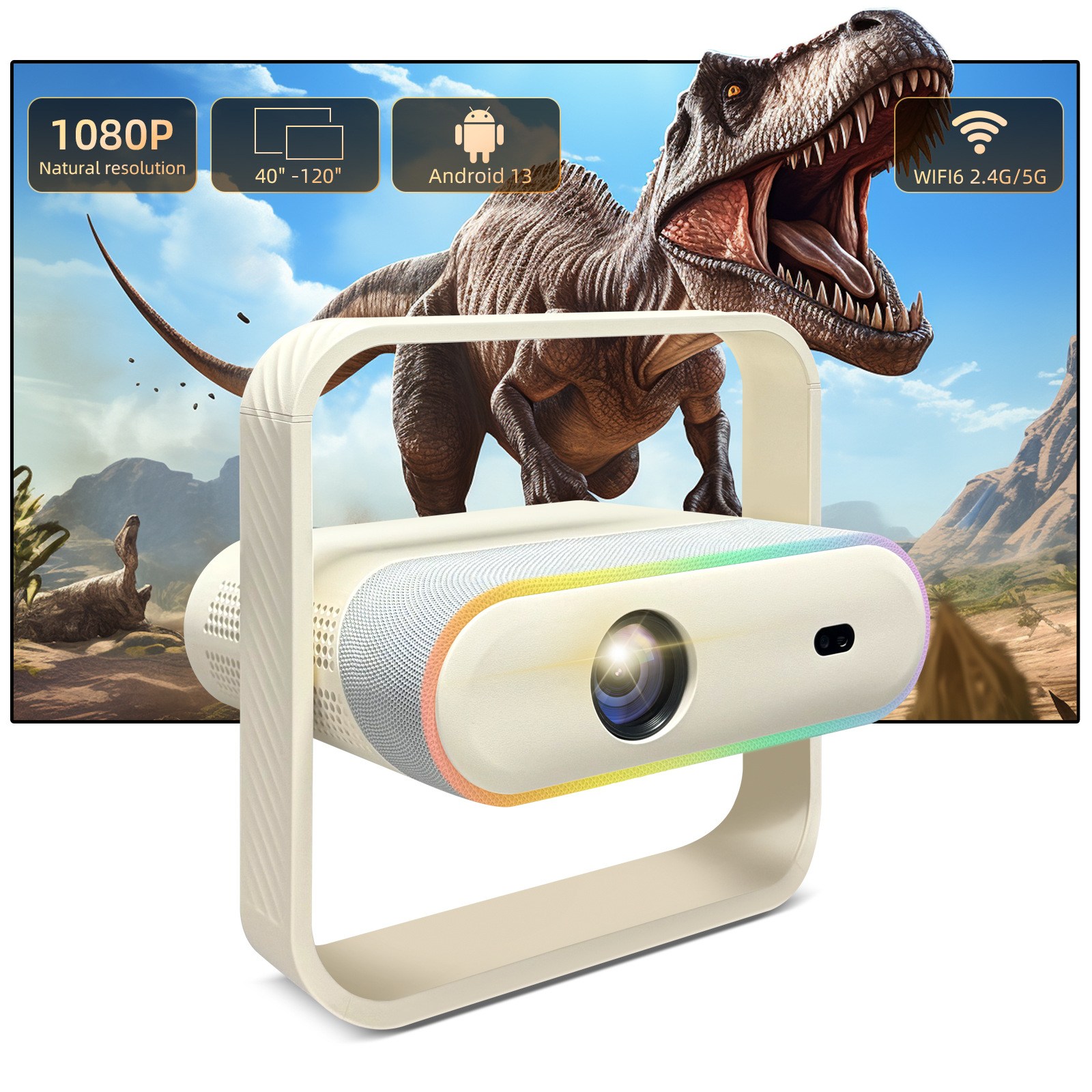 천장 프로젝션 프로젝터 초슬림 바디 회전 짐벌 창의적인 분위기 조명 홈 시어터용 210,000원