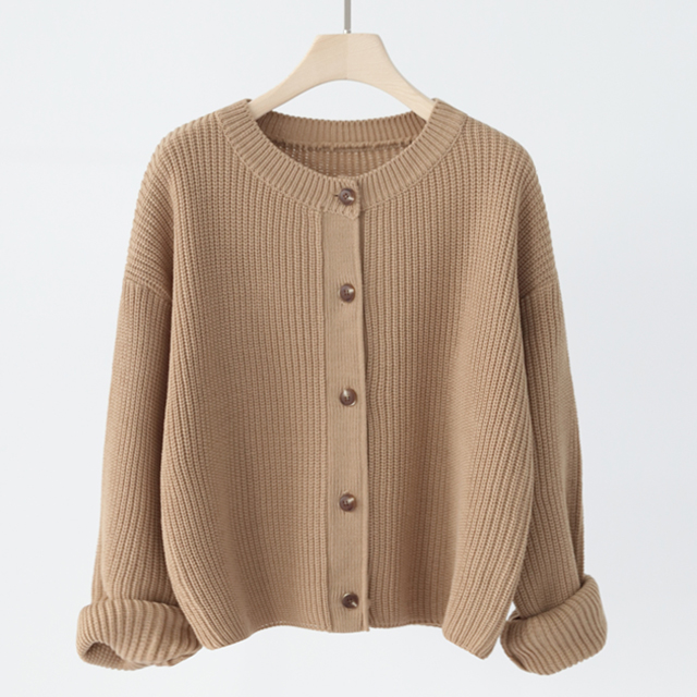 제니트 여성용 슈피라운드 루즈핏 라운드넥 긴팔 니트 가디건 20,810원