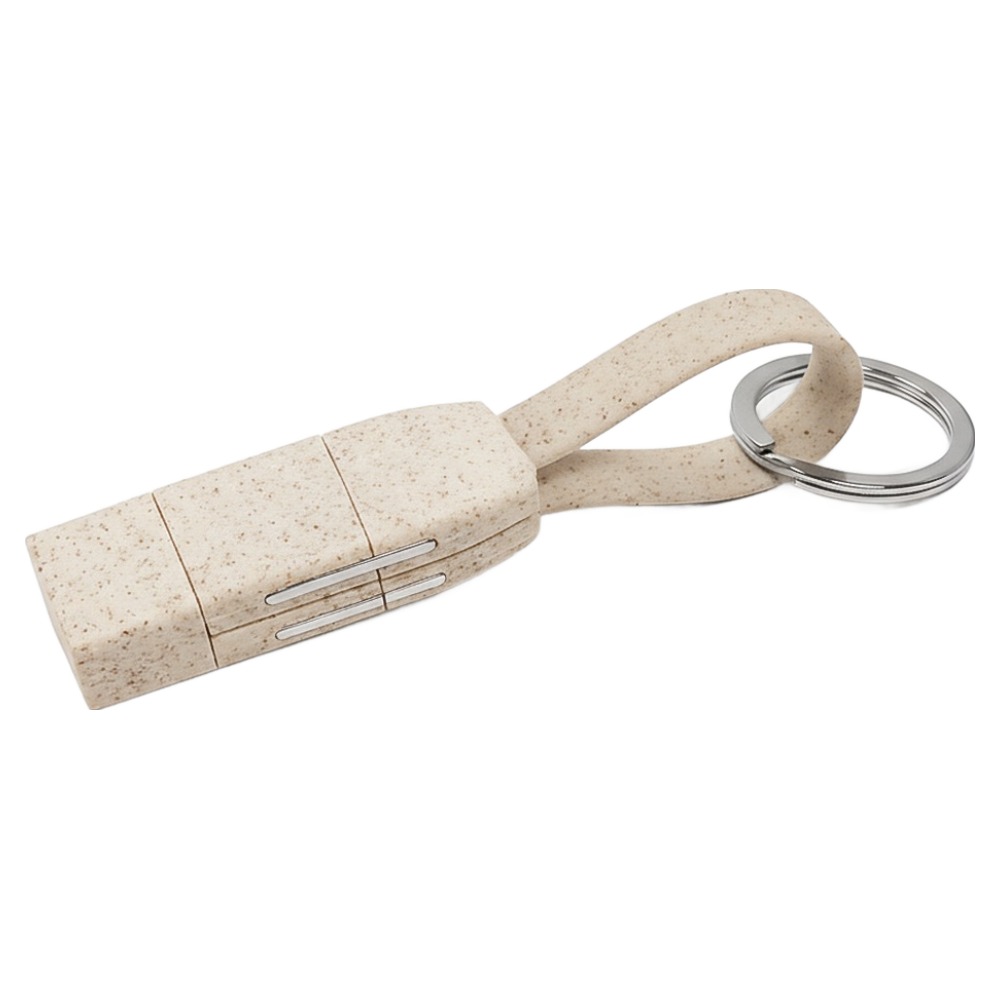 뉴클 올인원 60W 멀티젠더 4WAY 고속충전 케이블 키링, 오트밀, 1개, 8.5cm 9,800원