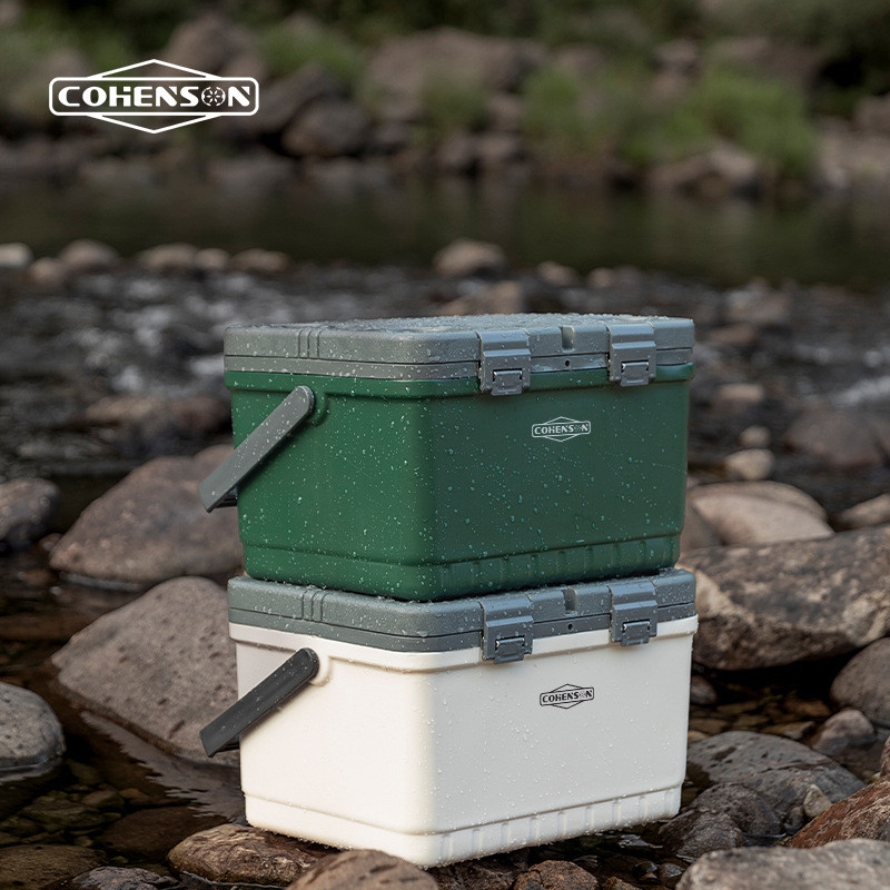 홍시로직 대용량 단열 보냉 아이스박스 캠핑 휴대용 쿨러, 500ml, 화이트그레이 22L 500ml 아이스팩2개 79,300원