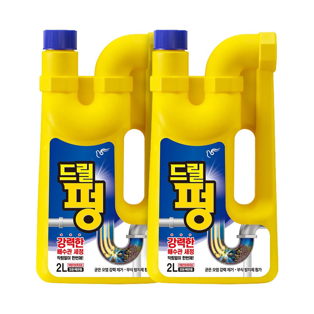 피죤 배수구 세정제 드릴펑 2L, 2개 14,560원