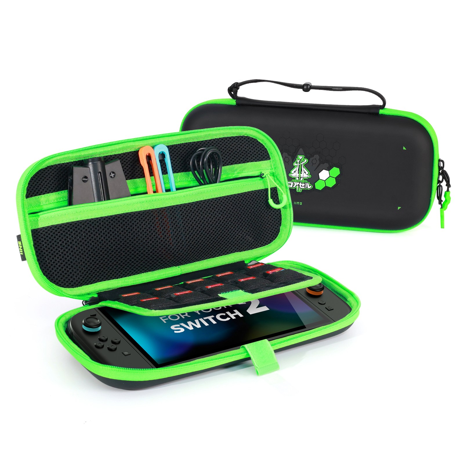 이이네 네온 베놈 닌텐도 스위치 파우치 닌텐도 스위치2 수납 파우치 Switch&Switch 2 방수 가방 휴대용 케이스, 1개, Switch 2 전용, L1227 29,000원