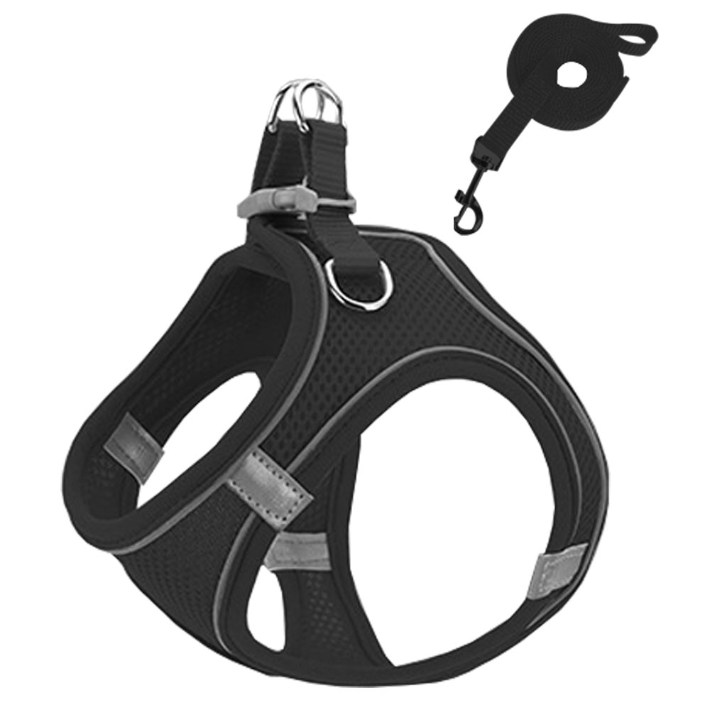 도매짱 고양이하네스 고양이목줄 고양이 전용 산책줄 가슴줄, 블랙, 1개 10,900원