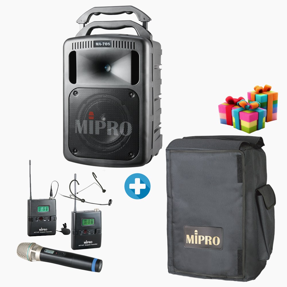 MIPRO MA-708M PLUS 이동식 300W 블루투스 무선 스피커 1,413,600원