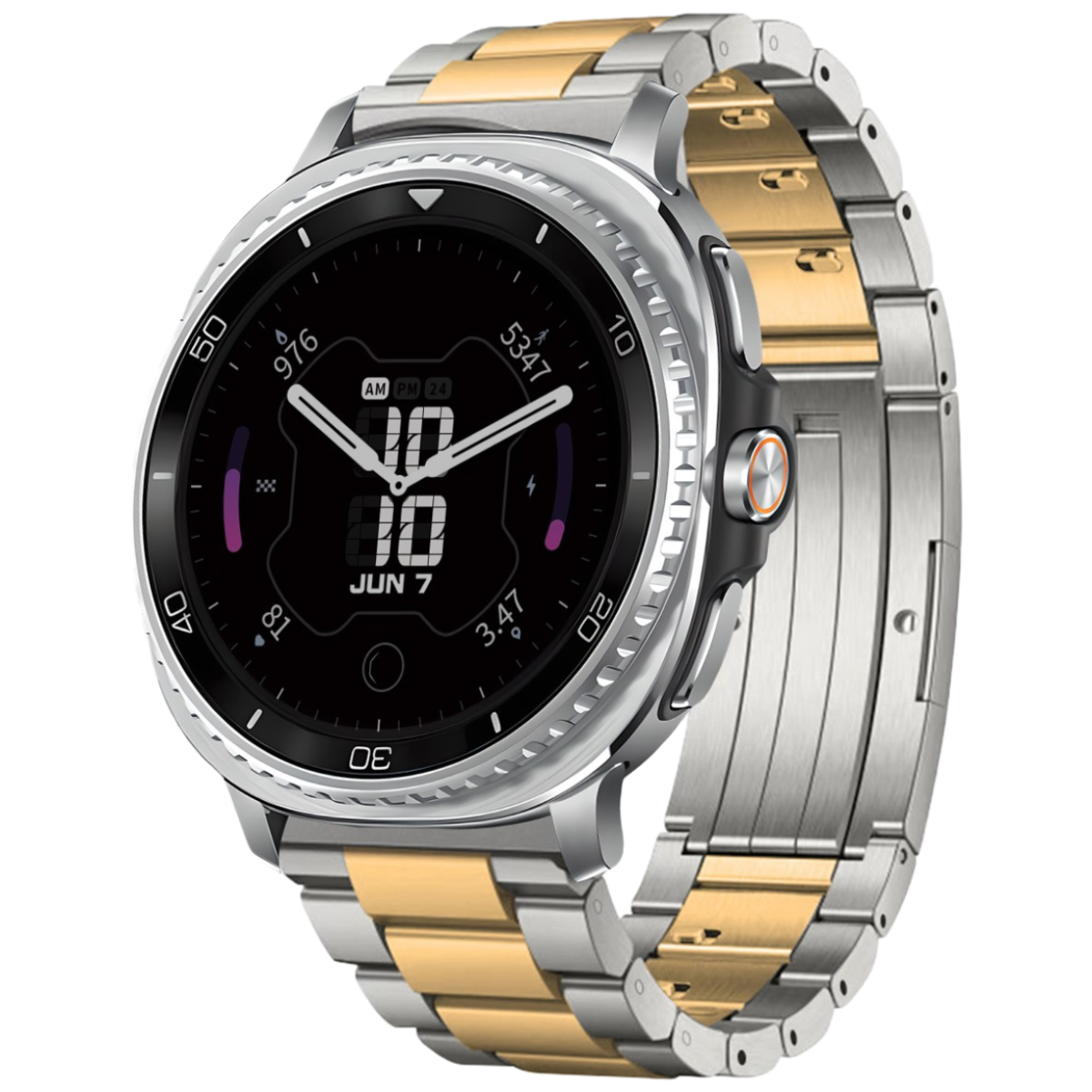 삼성 갤럭시워치8/워치8 클래식 호환 초경량 티타늄 합금 3줄 메탈 스트랩 40/44/46mm, 실버골드 퀵릴리스 버튼 47,300원