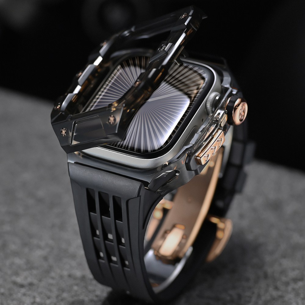 다비드 애플워치 11 10 호환 일체형 스트랩 46mm 케이스 밴드 줄질 애차드밀 풀커버, 01.블랙케이스-블랙스트랩, 1개 73,900원