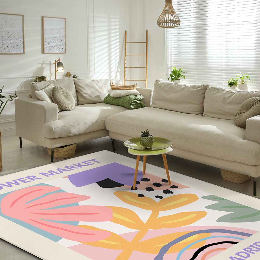 이정데코 플라워마켓 일러스트 사계절 물세탁 러그 118,900원